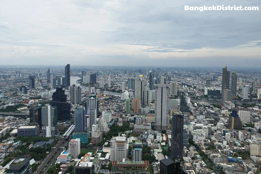 Bang Rak and Sathon districts view from Mahanakhon SkyWay